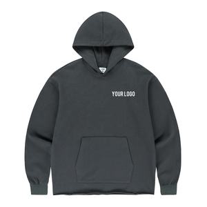 Sudadera con Capucha de Algodón French Terry con Dobladillo Cortado para Hombre, Sudadera de Alta Calidad de 450 Gsm con Logotipo Personalizable - Product Image 1