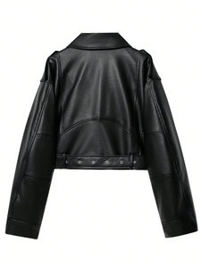 Vente en gros de vestes pour femmes vêtements de mode vestes en cuir véritable pour femmes top ventes vestes en cuir élégantes pour femmes - Product Image 3