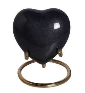 Urna de recuerdo en forma de corazón de Metal chapado en oro Estilo americano Nueva urna de cremación para cenizas humanas Suministros funerarios - Product Image 6