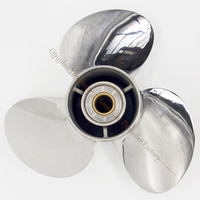 Baling-baling Kapal Luar Papan (Outboard) Baja Anti Karat YHX 115-225 HP Baru, Diameter 14,5 inci, 3 Bilah, Pengganti untuk Mesin