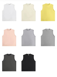 Camiseta sin mangas de algodón 100% personalizada, Camiseta deportiva para gimnasio, culturismo, camiseta sin mangas transpirable para entrenamiento con estampado de hombre - Product Image 3