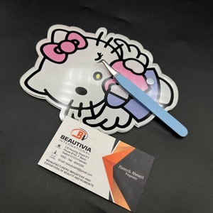 Pinzas de extensión de pestañas de volumen de arranque de 90 grados, azulejos de pestañas acrílicas de agarre fuerte, acero inoxidable para extensiones de pestañas - Product Image 5