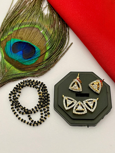 Mangalsutra élégant avec des diamants américains étincelants Mélange parfait de grâce moderne et de charme traditionnel idéal pour les mariages - Product Image 3