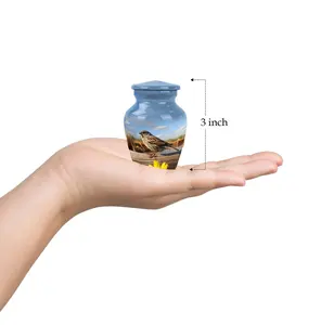 Urna Funeraria Moderna de Aluminio para Cenizas, Recuerdo de Pájaro - Product Image 3