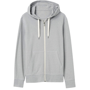 Nouveau sweat à capuche zippé pour homme, logo personnalisé professionnel, lavage à l'acide, 100% coton, uni, écologique, surdimensionné, léger, best-seller - Product Image 1