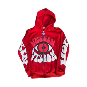 2025 420GSM ผ้าฝ้าย100% มีฮู้ดย้อมสีแดดสีล้วนยาวนานยาวนานพิมพ์ลายโลโก้ได้ตามต้องการ - Product Image 3