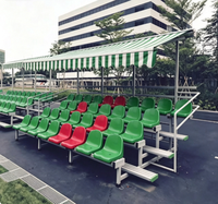 Tribune mobile en alliage d'aluminium à 4 rangées, assemblage rapide, pour terrain de football et événements sportifs