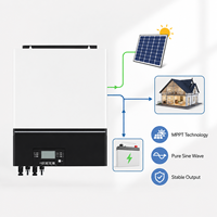 Onduleur solaire hybride hors réseau 11kW 48V 230Vac monophasé avec MPPT 150A intégré, onde sinusoïdale pure, WiFi et BMS pour stockage d'énergie domestique