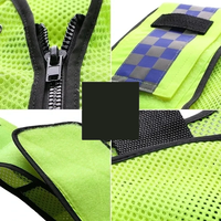 Gilet de sécurité réfléchissant haute visibilité, de haute qualité, multi-poches, pour la circulation routière, la moto, le cyclisme, en coton, unisexe