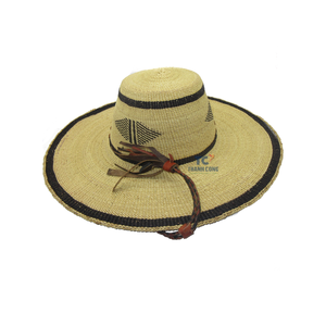 หมวกฟางหญ้าทะเลสานวินเทจช่างฝีมือทำแฟชั่นหัตถกรรมสำหรับสกีท่องเที่ยวดวงอาทิตย์เครื่องประดับจากผู้จำหน่ายในเวียดนาม - Product Image 4