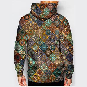 Personalizado 100% algodón peso pesado logotipo personalizado impresión de gran tamaño Streetwear pulóver sudaderas con capucha para hombres - Product Image 5