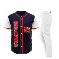 Uniforme de baseball décontracté de qualité supérieure, design personnalisé, respirant, séchage rapide, 100% polyester, vêtements de sport pour hommes, nouveau modèle