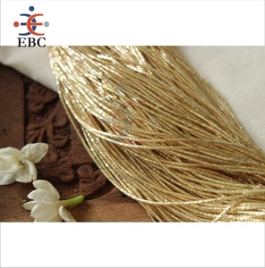 รองเท้าปักด้ายเส้นใยสูงทำจากเส้นลวดสีทองสัมฤทธิ์ทำจากโลหะฝรั่งเศส - Product Image 1