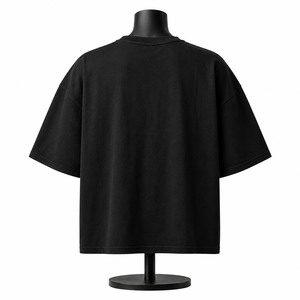 Camiseta negra extragrande personalizada para hombre, estilo urbano, estampado gráfico, manga corta, algodón, cuello redondo - Product Image 2