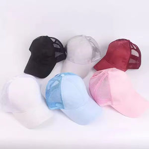 Casquettes de baseball unisexes personnalisées, respirantes et imperméables, à 6 panneaux, avec trou pour queue de cheval haute, visière incurvée et décoration en perles, très vendues - Product Image 6