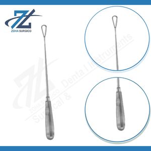 Curette osseuse Wallich à bout arrondi, 420 mm de long, en acier inoxydable chirurgical, ensemble d'instruments manuels, certifié CE, fabricant de haute qualité - Product Image 3