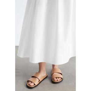 Sandales d'été en cuir à bout ouvert, design imprimé tendance, antidérapantes, respirantes, avec semelle intérieure en microfibre et caoutchouc - Product Image 1