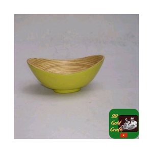 Elegante cuenco de bambú hecho a mano, acabado liso duradero y reutilizable, ideal para presentación de alimentos o mesa de cocina, configuración de comedor ecológica - Product Image 3