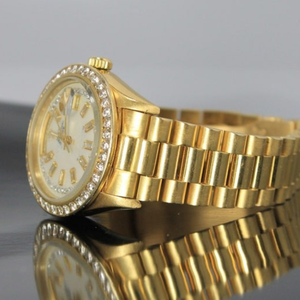 Venta caliente de lujo de oro Diamante de acero inoxidable personalizado hombres de negocios reloj de pulsera relojes de cuarzo para hombres - Product Image 4