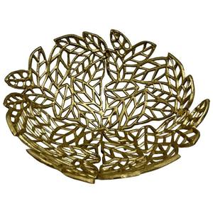 Frutero decorativo de hoja de aluminio dorado, centro de mesa de Metal hecho a mano, decoración de mesa, hogar, sala de estar, cocina, comedor, acento - Product Image 3
