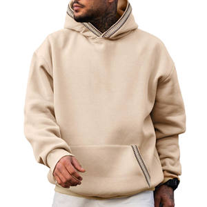 2025 Sudadera con capucha de lana de algodón 100% de peso pesado con logotipo personalizado para hombre, jersey de gran tamaño, sudadera Lisa teñida Puff XS 6XL - Product Image 1