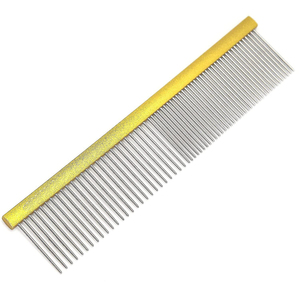 หวีสำหรับแปรงขนสุนัขแบบมืออาชีพ,หวีทำจากสเตนเลสสตีลหวีแปรงหวีขนสัตว์เลี้ยงหวีแต่งโลโก้ได้ตามต้องการ - Product Image 2