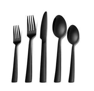 Ensemble de couverts en acier inoxydable de haute qualité, 5 pièces, cuillère, couteau, fourchette, couverts dorés pour mariage, cadeau d'événement - Product Image 1