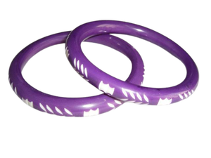 Pulseras de resina azul y roja, brazaletes hechos a mano de resina multicolor con patrón de flores a la venta - Product Image 3