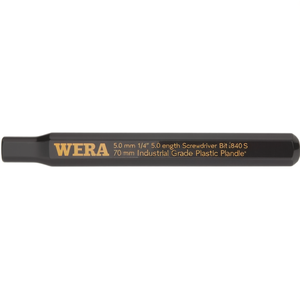 Jeu de 5 embouts de tournevis WERA 5,0 mm 1/4'' 5,0 mm de longueur, Hex-Plus 840 S 70 mm, qualité industrielle, manche en plastique - Product Image 3