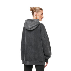 Sudadera con capucha y cremallera lavada con ácido de gran tamaño con diseño OEM personalizado para hombres y mujeres sudaderas con cremallera Unisex lavadas Vintage personalizadas - Product Image 3