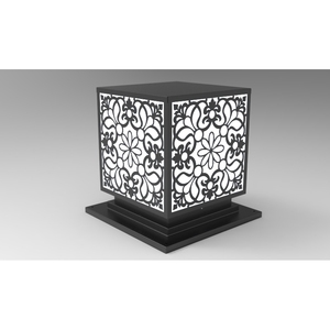 DTC.001.05 LED Iron and Glass Garden Pillar <b>Light</b> Aluminum and PC Base IP65 Rating for Gate <b>Post</b> Lighting - Product Image 2