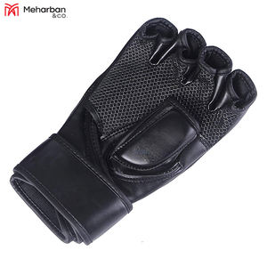 ถุงมือซ้อมมวยหนังพียูสำหรับผู้ใหญ่เปิดกรงฝ่ามือต่อสู้คิกบ็อกซิ่ง MMA ถุงมือต่อสู้ขนาด8ออนซ์และ12ออนซ์ Maya HIDE - Product Image 4