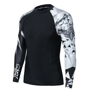 T-shirt de compression RashGuard pour hommes, manches courtes et longues, personnalisable, protection MMA, collection 2026 - Product Image 4