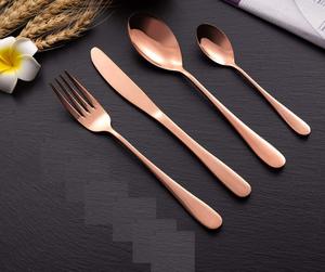Luxurious Stainless Steel Flatware Set Easy-to-Wash Reusable Copper-Tone Metal Cutlery Elegant Dinnerware <b>Utensils</b> - Product Image 3