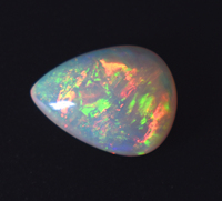 Cabochon d'opale naturelle Coloré brillant-pierre précieuse d'opale welo naturelle lâche 5.45 CTS-forme de poire 15.5X12X7mm pierre de naissance d'octobre