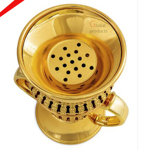 Highest Quality <b>Silver</b> Finished With Golden Flower Stand Mubkhar <b>Burner</b> - Product Image 3