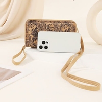 Tas dan Dompet Kork Kustom untuk Wanita dengan Rantai Kompartemen Telepon Multifungsi OEM Grosir