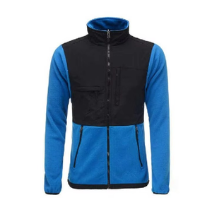 <b>Women</b> Color Block <b>Fleece</b> Jacket Stand Collar Zip Up Windproof Winter Coat Brown <b>Black</b> - Product Image 3