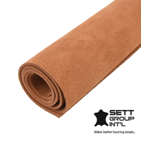 Cuir de vachette suédé souple 0,7 mm-1,5 mm couleur marron, cuir pleine fleur organique de qualité supérieure pour le bricolage, l'artisanat, la fabrication de meubles et de chaussures