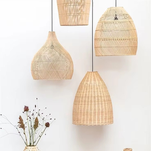 Pantalla de ratán de bambú moderna, cubiertas de luz minimalistas hechas a mano Vintage, decoración rápida para el hogar, entrega tradicional de Vietnam para interiores - Product Image 1