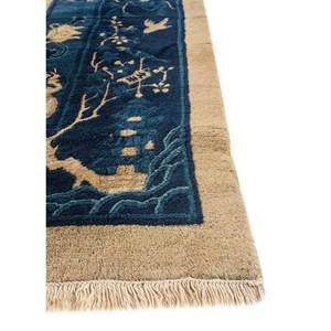 พรมขนสัตว์ถักมือลายดอกไม้สีเทาและสีดำสำหรับห้องนั่งเล่นในบ้าน เทคนิคการทอแบบเรียบสำหรับทางเดินรูปสี่เหลี่ยมผืนผ้า - Product Image 3