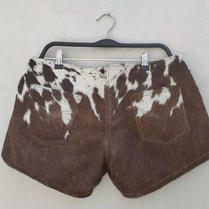 Pantalones Cortos de Cuero Vacuno de Alta Calidad para Hombre, Color Sólido, Elegantes y Cómodos, Cierre Elástico en la Cintura, Diseño Casual Impermeable - Product Image 4