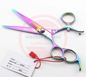 Tijeras de corte de pelo profesionales para mano izquierda \ Tijeras de corte de pelo de peluquero con mango giratorio de acero inoxidable - Product Image 4