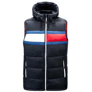 Chaleco cálido de invierno con logotipo personalizado para hombre, chaqueta sin mangas acolchada, ropa de calle de moda - Product Image 6