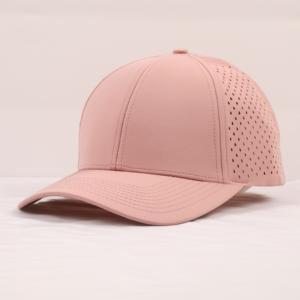 Casquette de baseball en polyester personnalisée des fabricants Logo chapeau de sport imperméable à l'eau découpe au laser trou broderie casquette de baseball étanche - Product Image 2