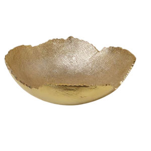 Antique Wavy <b>Edge</b> Design Aluminium Cast Serving Bowl Prime Quality <b>Metal</b> Server Bowl for Special Occasions Competitive Price - Product Image 3