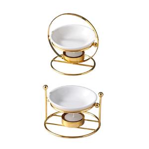 หัวเผาโลหะทรงกลมพร้อมแบ็กเกอร์สีดำทองสำหรับใช้ในบ้าน - Product Image 5