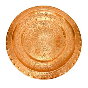 Plateau de service en cuivre martelé de créateur Plateau fait à la main écologique Taille personnalisée Plateau de table de luxe moderne de haute qualité - Product Image 5