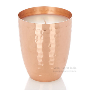 New design <b>Copper</b> Plated Aluminum Hammered <b>Candle</b> <b>Holder</b> Votive for home hotel and party decoration - Product Image 5