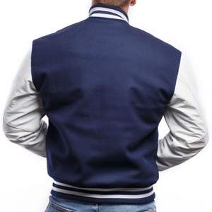 Veste universitaire pour homme, couleur personnalisée, col montant, hiver, 100% laine, broderie chenille, patch, veste de baseball varsity - Product Image 5